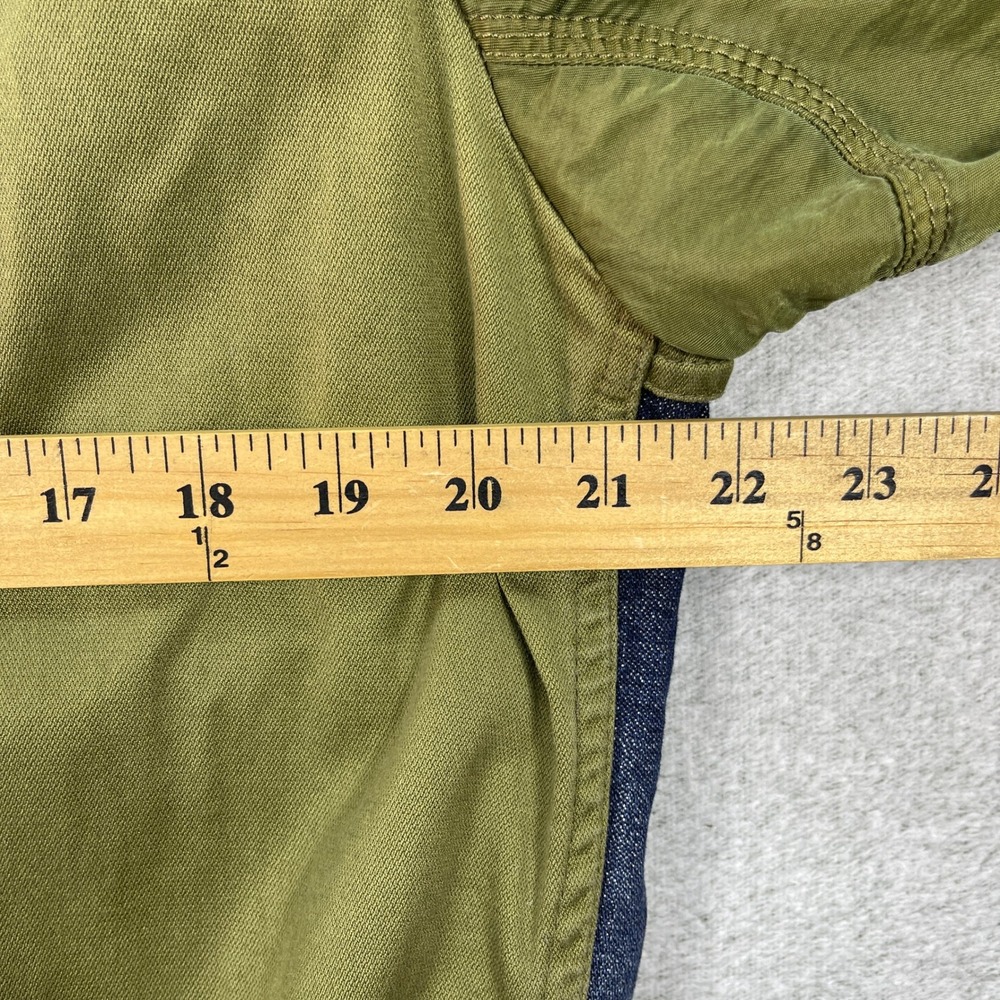 Iceberg Jacket Men XL Green Bomber Mixed Media Quilted Denim - Picture 7 of 11